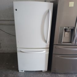 White Refrigerator, Bottom Freezer Refrigerator, White Refrigerator 
