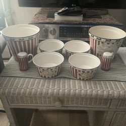 Ceramic Popcorn Bowl Set