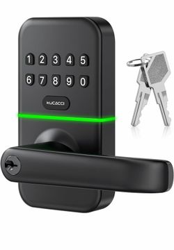 Cerradura de manija de puerta inteligente con teclado: perilla digital de entrada sin llave Kucacci para puerta delantera - Cerradura inteligente elec