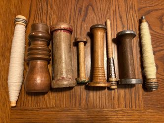 Vintage Wooden Cotton Spindles