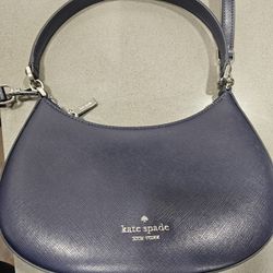Navy Katespade Crosbody Bag. Short And Long Strap