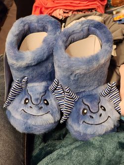 Totes Blue Dragon Slippers
