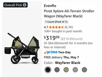 Evenflo Pivot Xplore All-Terrain Stroller Wagon