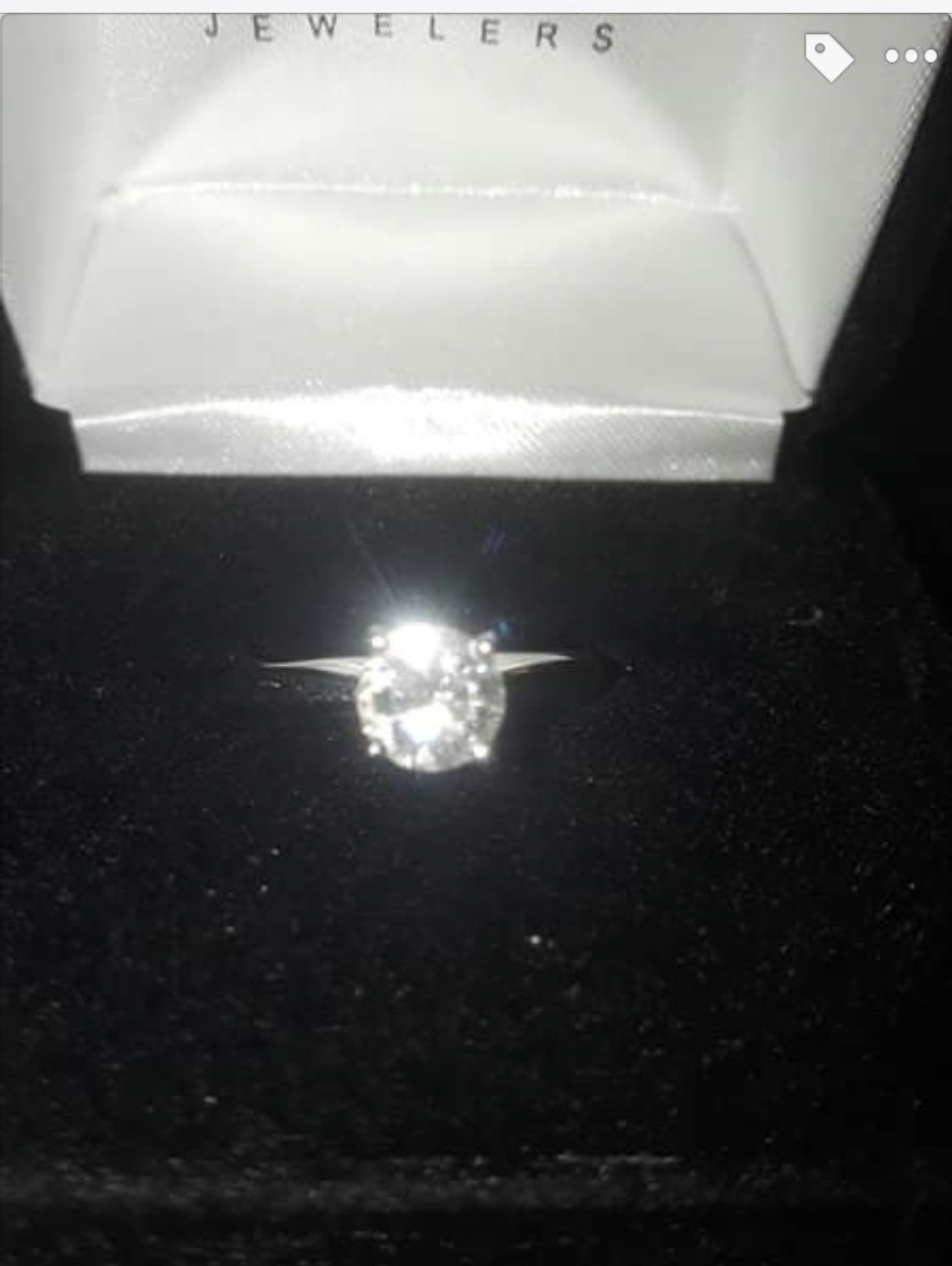 Solitaire Engagement wedding or promise ring .75 ct 14k white gold ring from Kay’s