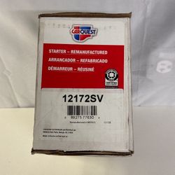 Carquest Standard Starter: Remanufactured 12172SV