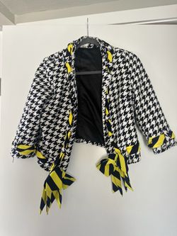Houndstooth Mini Skirt in Black and White