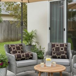 Outdoor all weather Sunbrella brown pillows decorative accent cushion Pillows No chairs