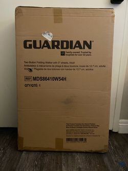 Medline Guardian Two Button Folding Walker with 5” Wheels