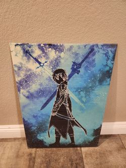 Displate Metal Poster Kirito Sword Art Online Anime Art