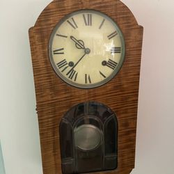 Vintage Germany wooden wall clock display piece 