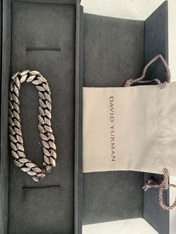David Yurman sterling silver bracelet for men (18k gold)