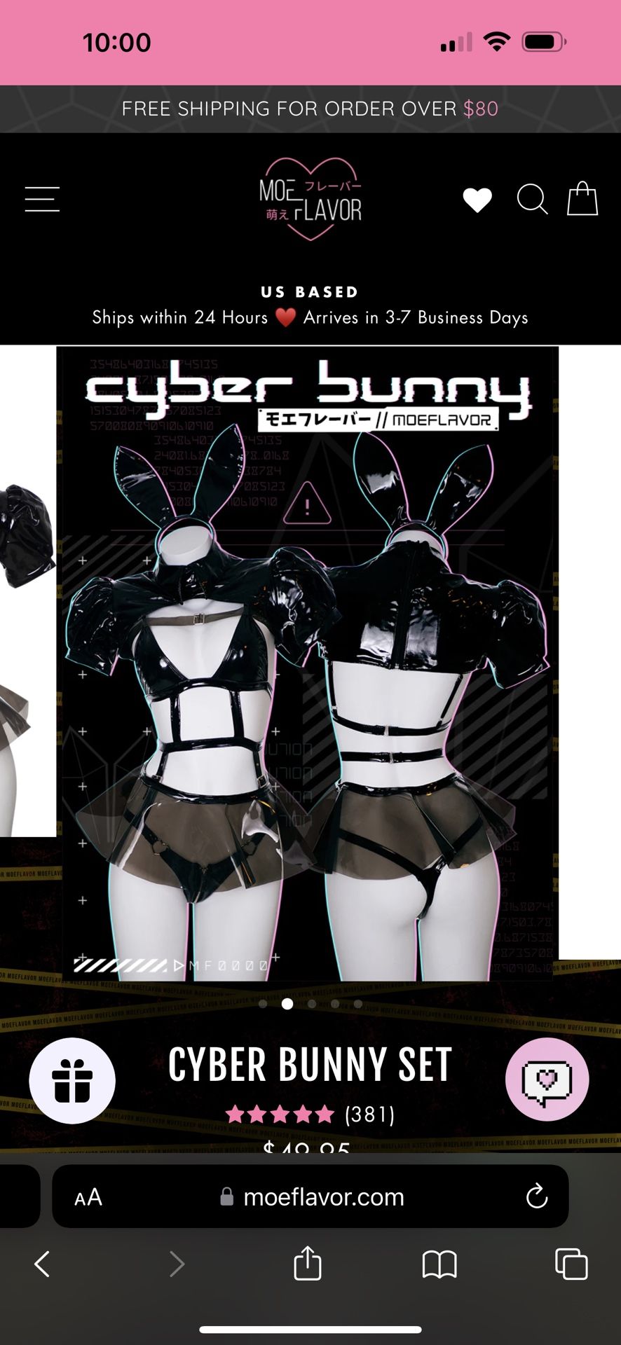 Cyber Bunny Rave Outfit/lingerie/cosplay