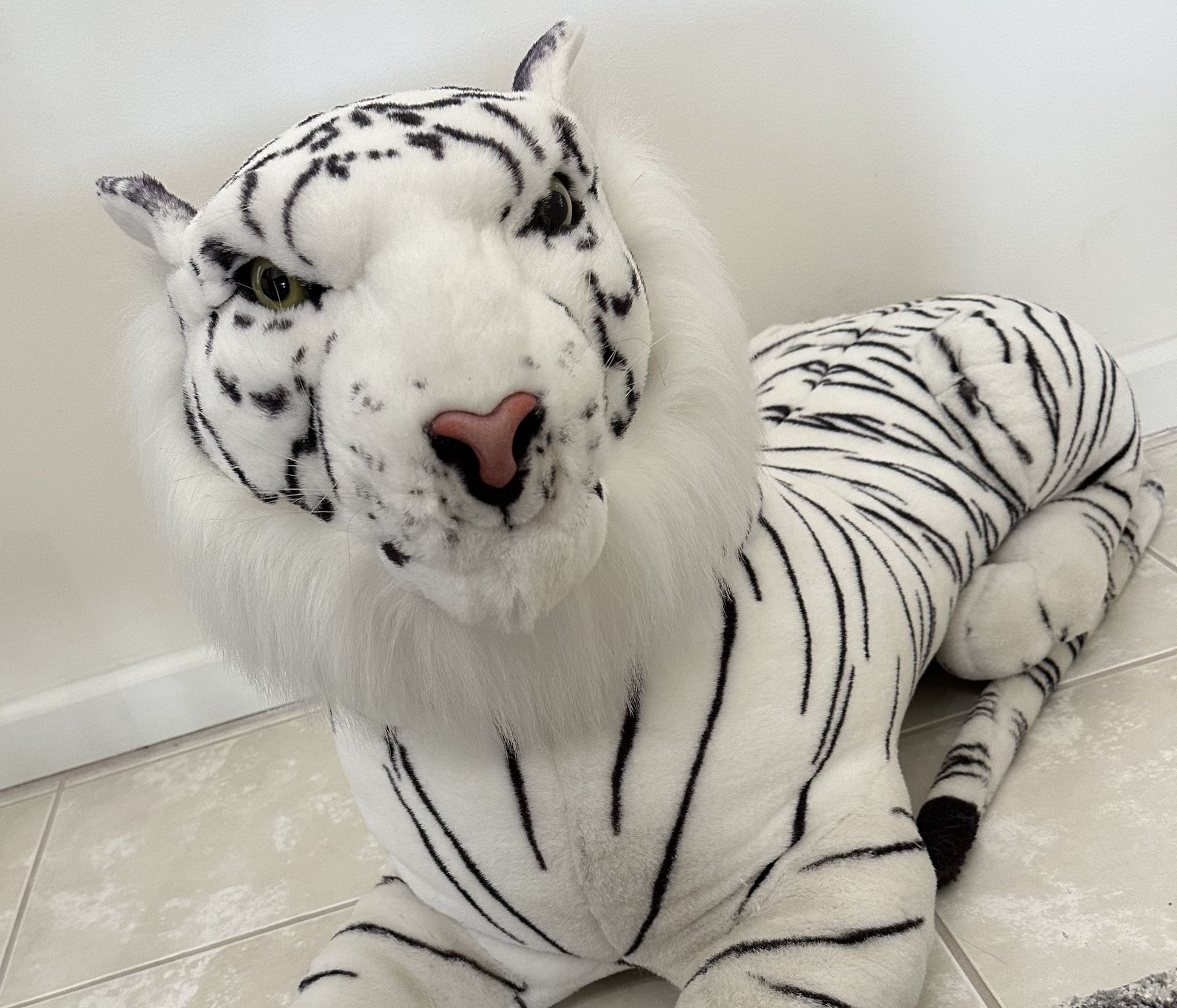 Large White Tiger, Stuffed Animal
