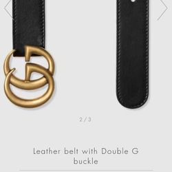Gucci Black Belt 