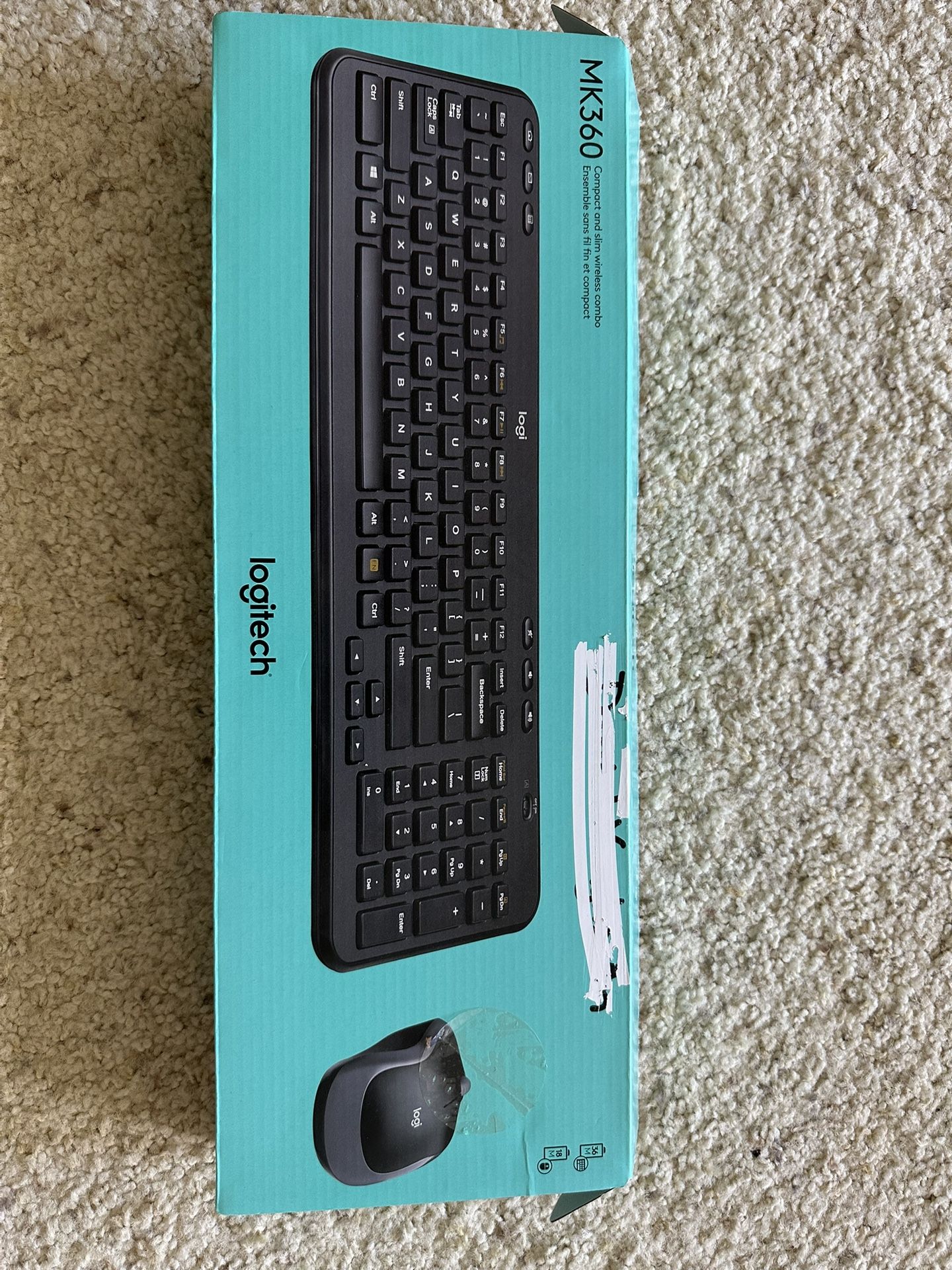 Logitec Wireless Keyboard & Mouse- MK360 (New)