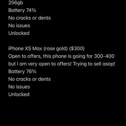 iPhone Xs Max $300 OPEN TO OFFERS