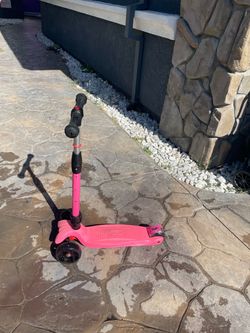 Pink scooter