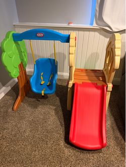 Little Tikes Hide & Seek Climber and Swing, Indoor Outdoor with Slide