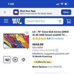 75” LG TV