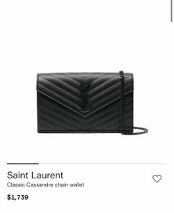 Saint Laurent Cassandre Chain Wallet Bag