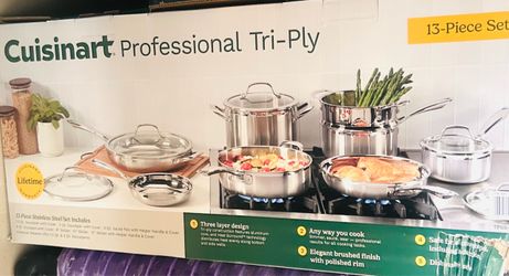 BRAND NEW Cuisinart Professional Tri-Ply 13-Piece Cookware Set