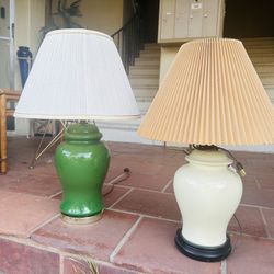 Vintage Porcelain Lamps $67.00 Each