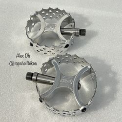 CRUPI 9/16” PRO SIZE ROUND POLISHED BMX PEDALS jp hutch bear