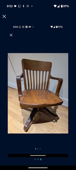 Vintage Wood Office Chair