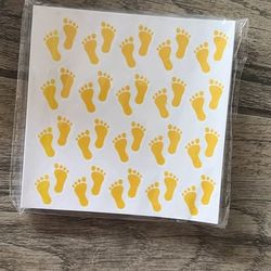 Yellow Foot Stickers - 20 sheets of 20 stickers