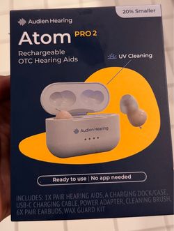 Atom PRO2 Rechargeable OTC Hearing Aids