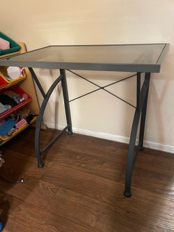 Clean glass desk