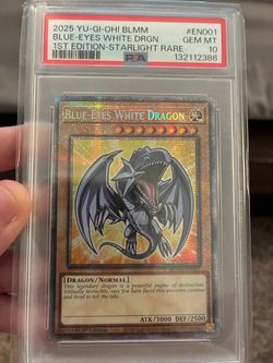 Blue-Eyes White Dragon PSA 10 BLMM-EN001 Starlight Rare 1st Edition