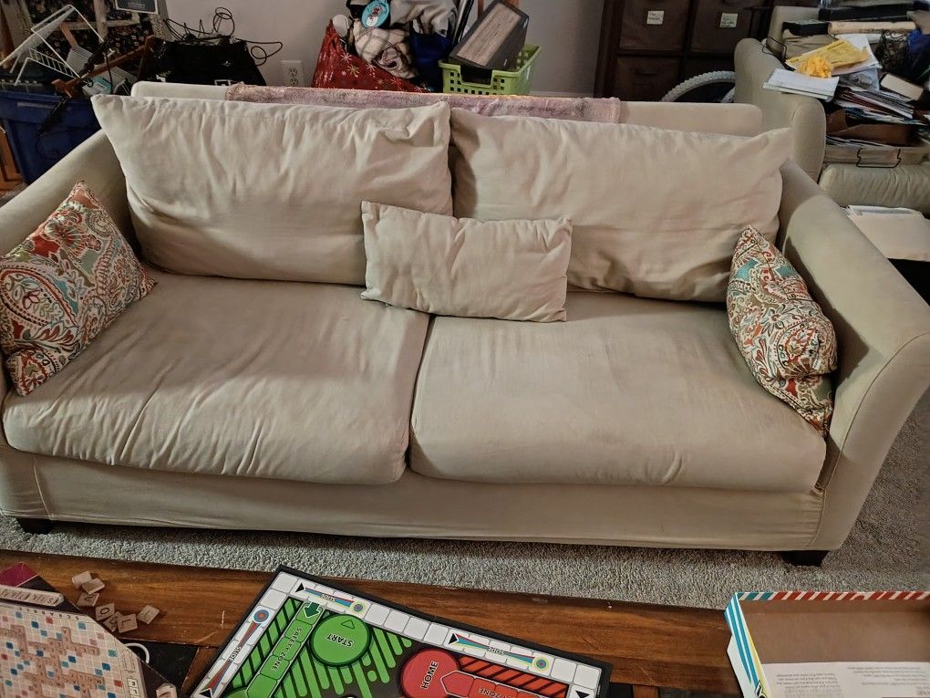 Beige Sofa And Chair