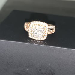 14 Kt Diamond Wedding Ring Authentic