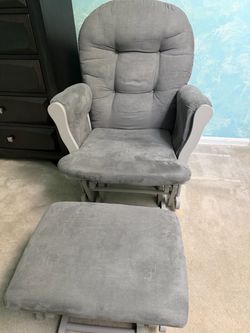 Nursery Glider Chair and Ottoman Set - Gray (Great Condition)