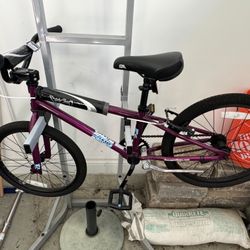Purple medium frame kids bike 