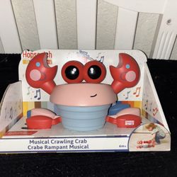 Hopscotch Lane Musical Crawling Crab, Red Dancing Toy, Babies and Toddlers, Unisex, Ages 6+ Months
