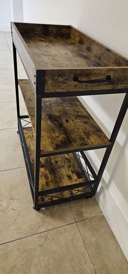 Bar Cart With Removable Tray On Top