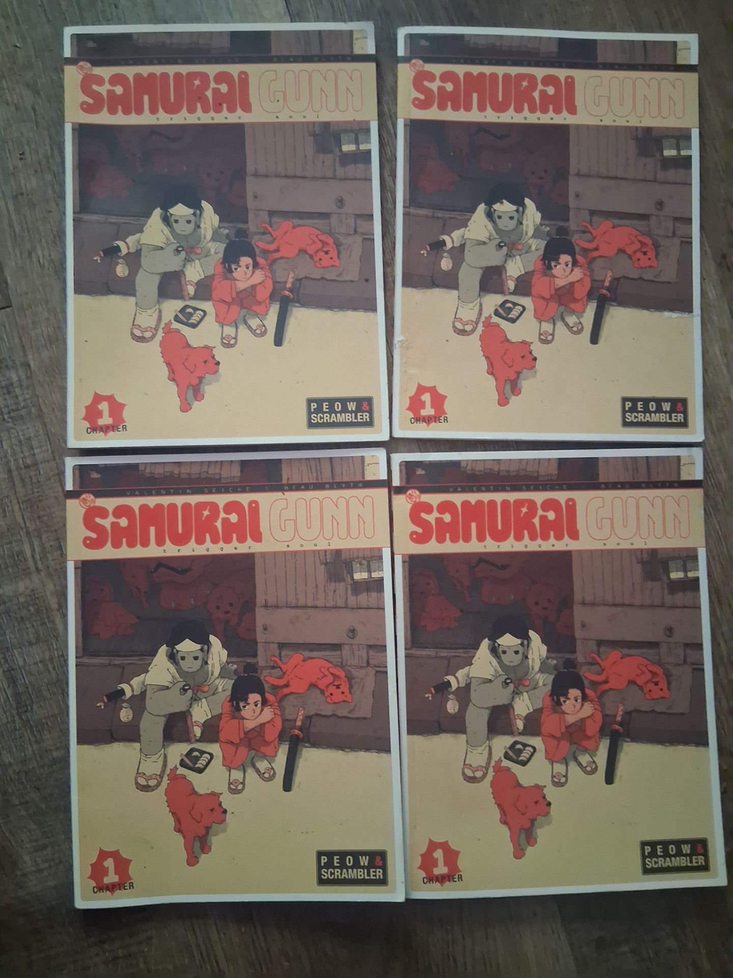 Samurai Gunn: Trigger Soul Comic / Graphic Novel (4 Book Set