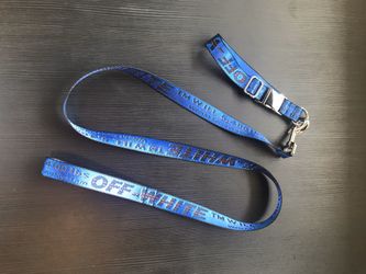 Off White Dog Leash and Collar Set
