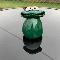 This Scared Little Baby Frog Statue