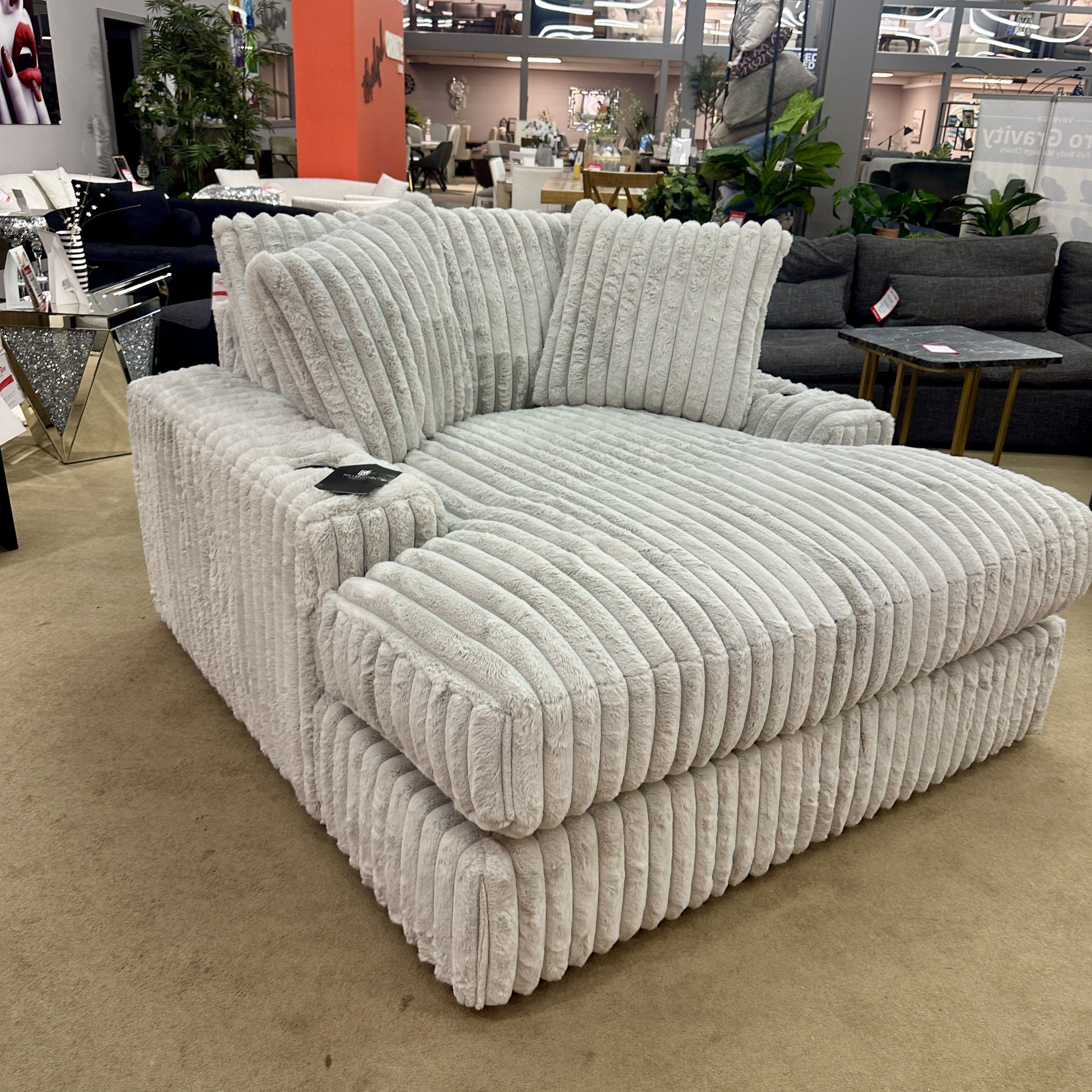 Alloy Jumbo Corduroy Oversized Chaise / Feather-fiber Blend
