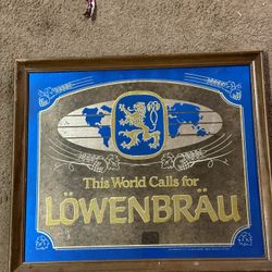 Vintage Lowenbrau Bar Mirror