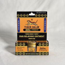 Tiger Balm Ultra Strength Pain Relieving Ointment (18g) NEW SEALED Sports Rub