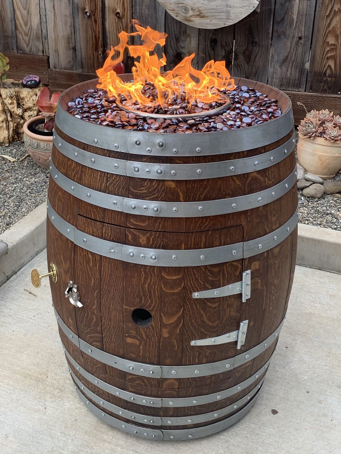 59 Gallon Wine Barrel Fire Pit