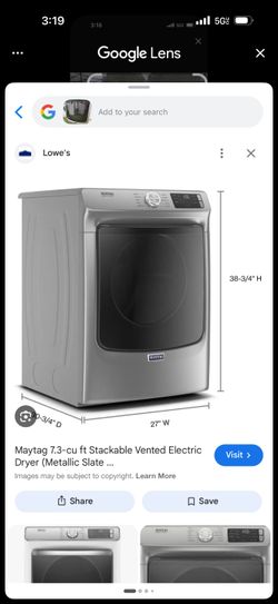 Maytag electric dryer with pedestal HE Extralarge capacity