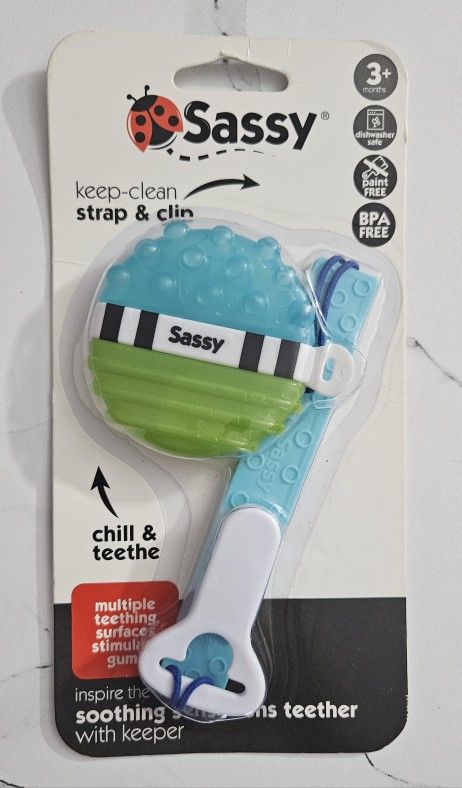 Sassy Soothing Teether With Keeper
