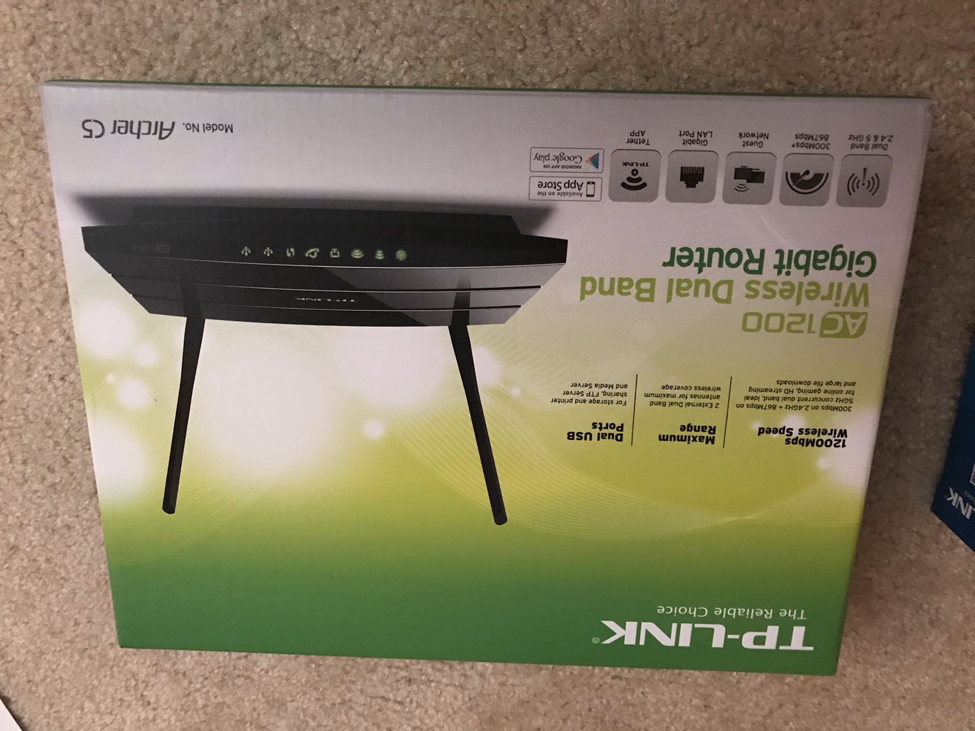 TP Link Archer C5 and TC 7610 internet modem and router