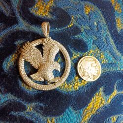 Beautiful Iced Out Eagles Pending For Men Stamped