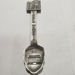 Vintage Pewter Miniature Spoon-Lincoln Memorial